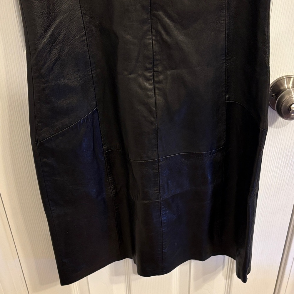 Bod & Christensen Leather Short Sleeve Fitted Dress - Picture 7 of 15